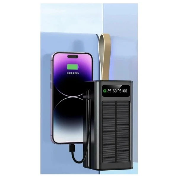 Hızlı Store B07 50000 mAh Ultra Yüksek Kapasiteli Powerbank Süper Hızlı Şarj, Çoklu Çıkış, LED Ekran, Tüm Cihazlarla Uyumlu Taşınabilir Şarj Cihazı - Beyaz - Görsel 3