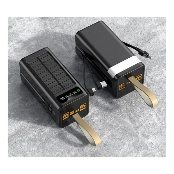 Hızlı Store B07 50000 mAh Ultra Yüksek Kapasiteli Powerbank Süper Hızlı Şarj, Çoklu Çıkış, LED Ekran, Tüm Cihazlarla Uyumlu Taşınabilir Şarj Cihazı - Beyaz - Görsel 4