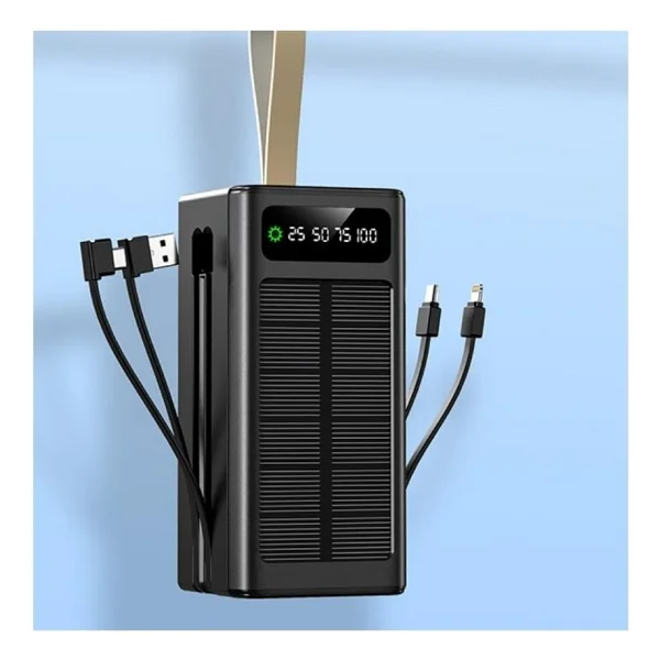 Hızlı Store B07 50000 mAh Ultra Yüksek Kapasiteli Powerbank Süper Hızlı Şarj, Çoklu Çıkış, LED Ekran, Tüm Cihazlarla Uyumlu Taşınabilir Şarj Cihazı - Beyaz - Görsel 5