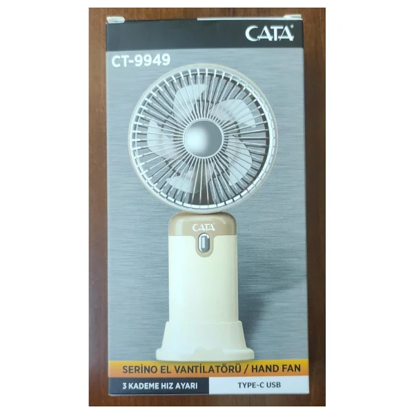 Cata Serino Ct-9949 Şarjlı El Tipi Vantilatör - Görsel 4