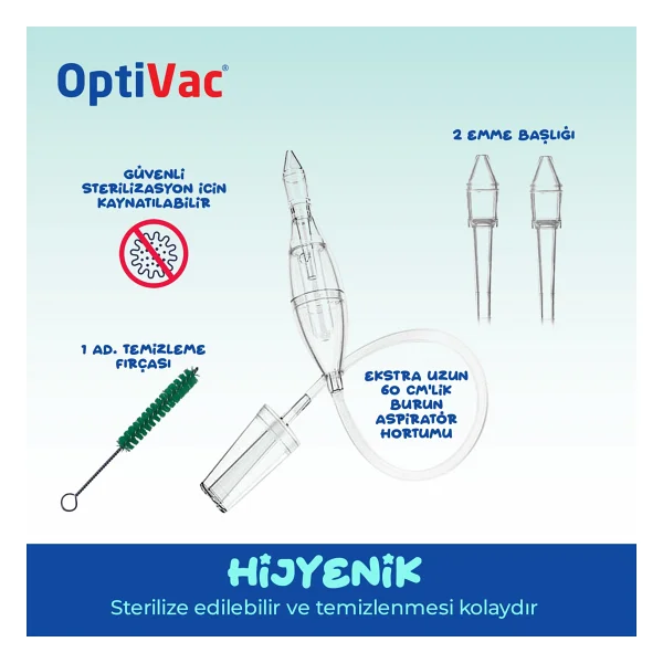 Optinell Optivac Bebek Burun Aspiratörü Elektrik Süpürgesi İle Çalışabilen - Görsel 2