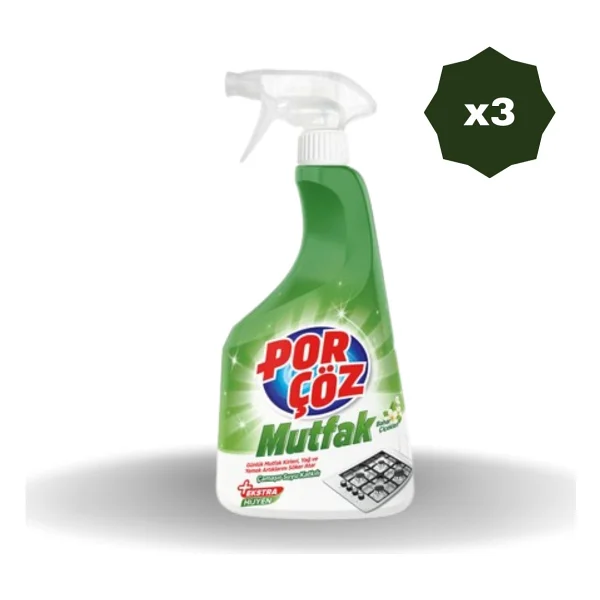 Porçöz Mutfak Temizleyici Sprey 750 Ml 3'lü - Görsel 2