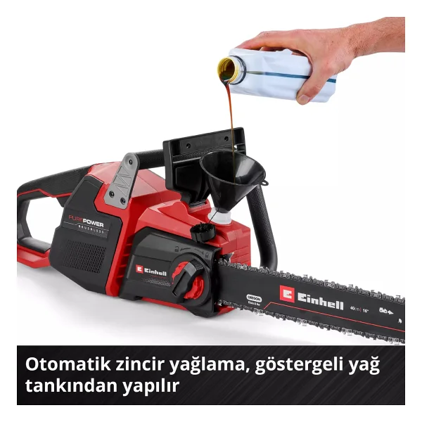 Einhell GP-LC 36/40 Li BL Çift Akülü 2.5 Ah Motorlu Testere - Görsel 4