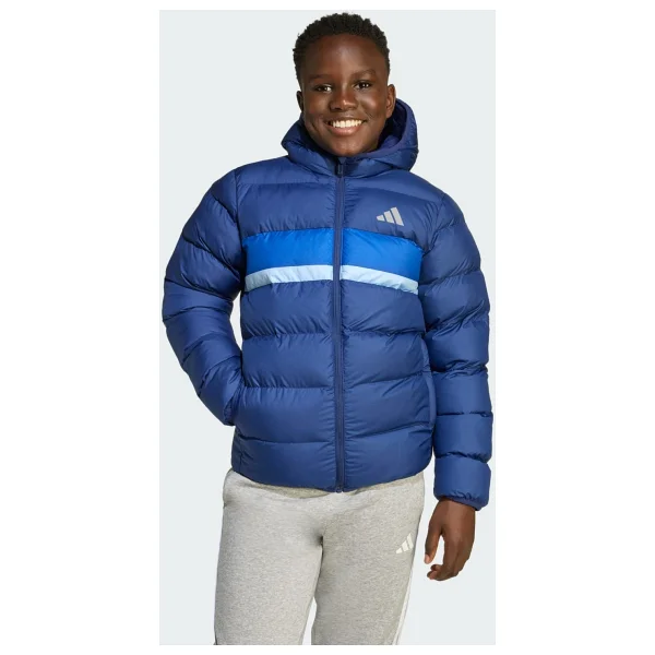 Adidas Synthetic Down Jw2453-Jl7431 Kapüşonlu Lacivert Çocuk Şişme Mont - Görsel 3