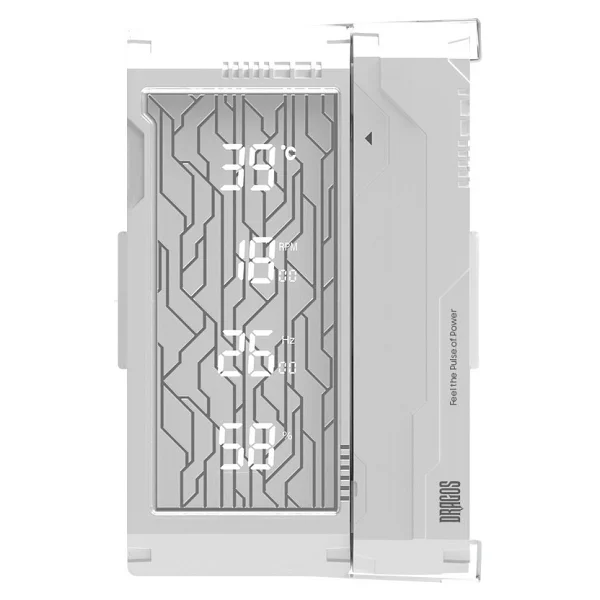 Dragos Dıgıtal Isı Göstergeli 4 Isı Borulu 3000rpm 220w Intel & AMD Beyaz Kule Tipi CPU Soğutucu - Görsel 2