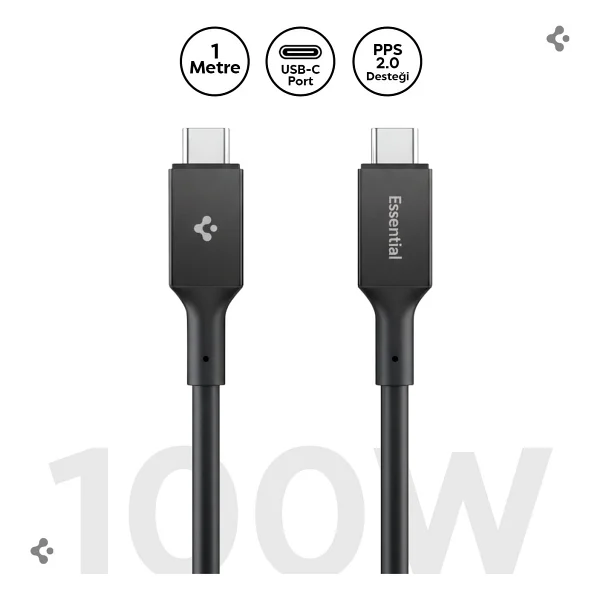 Spigen Aca09459 1 M Type-C To Type-C Hızlı Şarj Kablosu - Görsel 9