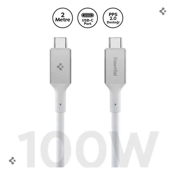 Spigen Aca08775 2 M Type-C To Type-C Hızlı Şarj Kablosu - Görsel 9