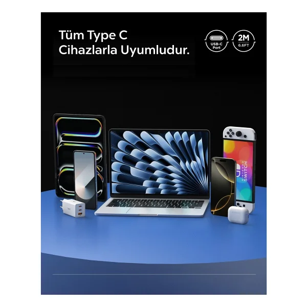 Spigen Aca08775 2 M Type-C To Type-C Hızlı Şarj Kablosu - Görsel 4