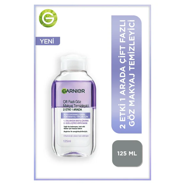 Garnier Çift Fazlı 2 Etki 1 Arada 125 Ml Göz Makyaj Temizleme Suyu - Görsel 6