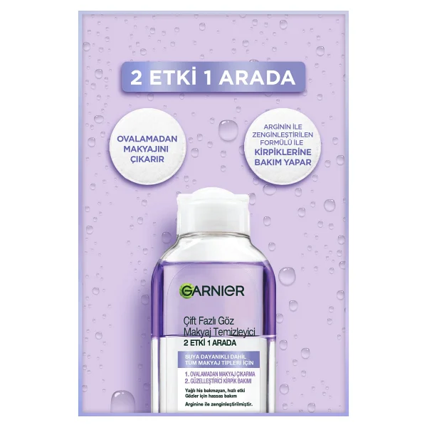 Garnier Çift Fazlı 2 Etki 1 Arada 125 Ml Göz Makyaj Temizleme Suyu - Görsel 8