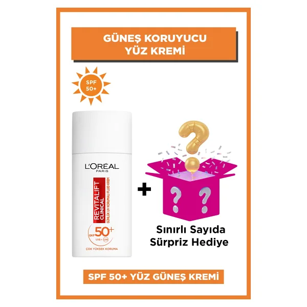 L'oreal Paris Revitalift Clinical Yüz Güneş Kremi 50 Ml Spf 50+ Tüm Cilt Tipleri İçin Nemlendirici - Görsel 7