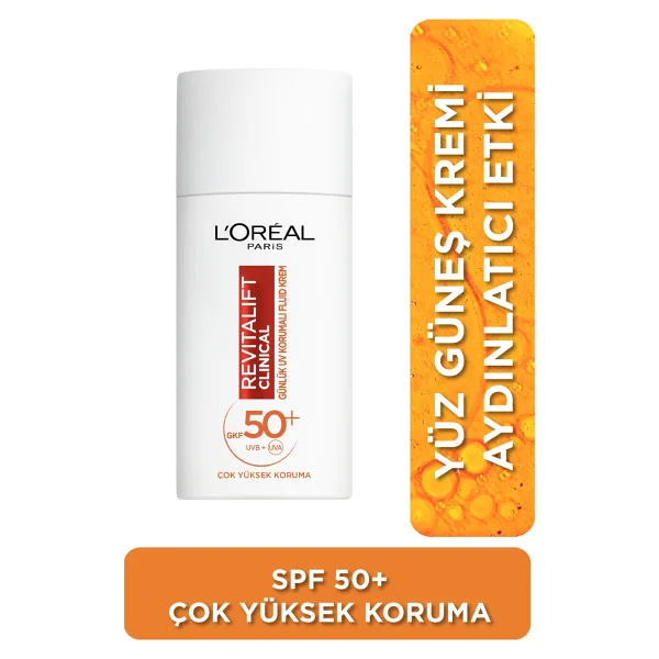 L'oreal Paris Revitalift Clinical Yüz Güneş Kremi 50 Ml Spf 50+ Tüm Cilt Tipleri İçin Nemlendirici - Görsel 2