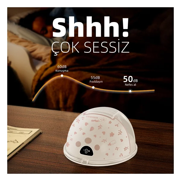 Bebebao P8 Pro 180 Ml Çiftli Giyilebilir Elektrikli Göğüs Pompası - Görsel 9