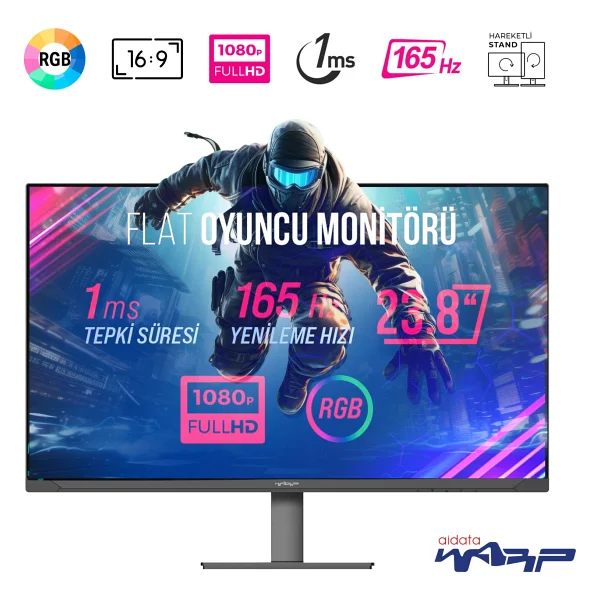 Warp WRP24-165-B 23.8" 1 ms Full HD Oyuncu Monitörü - Görsel 6