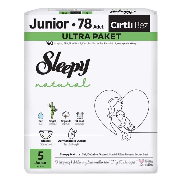 Sleepy Natural 5 Numara Junior 78'li Bebek Bezi - Görsel 7