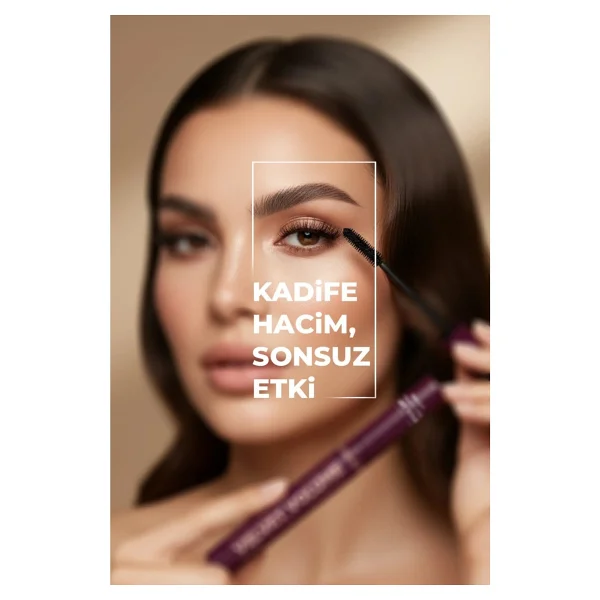 Embeauty Velvet Volume Dolgunlaştırıcı Ultra Siyah Maskara - Görsel 3