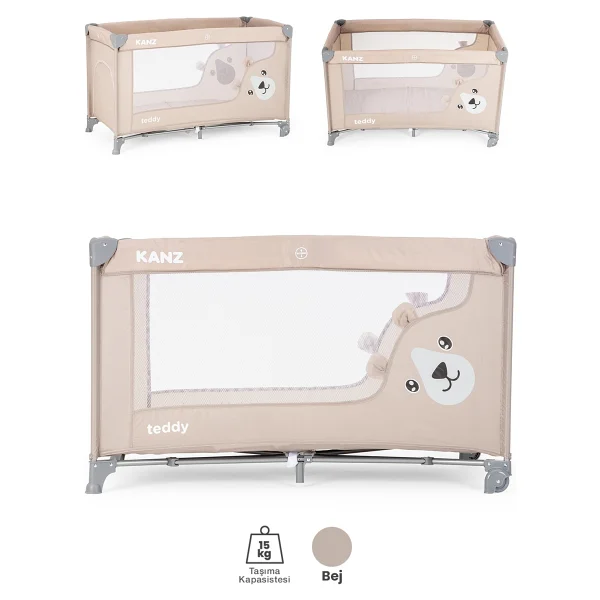 Kanz Teddy 60x120 Cm Oyun Parkı Ve Park Yatak - Görsel 4