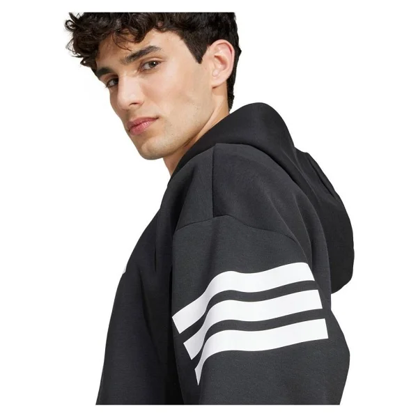 Adidas Future Icons 3-Stripes Full-Zip Jd4827 Siyah Erkek Eşofman Üstü - Görsel 9