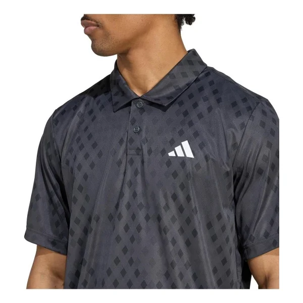 Adidas Performance Jm1205 Club Tennis Climacool Grafik Baskılı Polo Tişört - XL - Gri - Siyah - Görsel 9