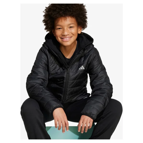 Adidas Essentials Light Padded Jl7444 Kapüşonlu Siyah Çocuk Şişme Mont - Görsel 8