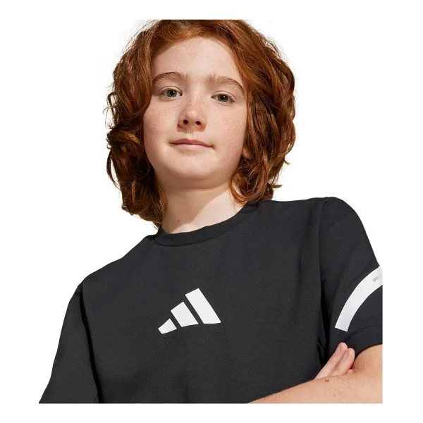 Adidas Z.N.E. Jd0017 Siyah Kısa Kollu Bisiklet Yaka Çocuk Tişört - Görsel 5
