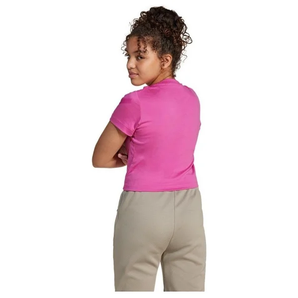 Adidas Z.N.E. Fitted Jj4852 Pembe Kısa Kollu Bisiklet Yaka Çocuk Crop Tişört - Görsel 2