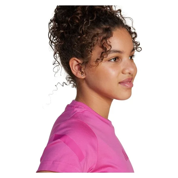 Adidas Z.N.E. Fitted Jj4852 Pembe Kısa Kollu Bisiklet Yaka Çocuk Crop Tişört - Görsel 4