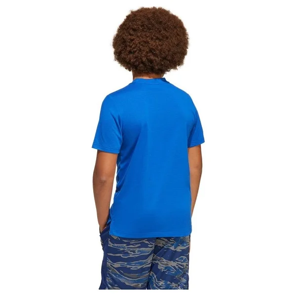 Adidas Train Essentials Camo-Print Jı6109 Mavi Kısa Kollu Bisiklet Yaka Çocuk Tişört - Görsel 3