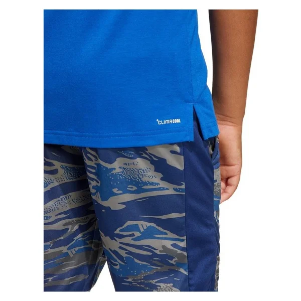 Adidas Train Essentials Camo-Print Jı6109 Mavi Kısa Kollu Bisiklet Yaka Çocuk Tişört - Görsel 6