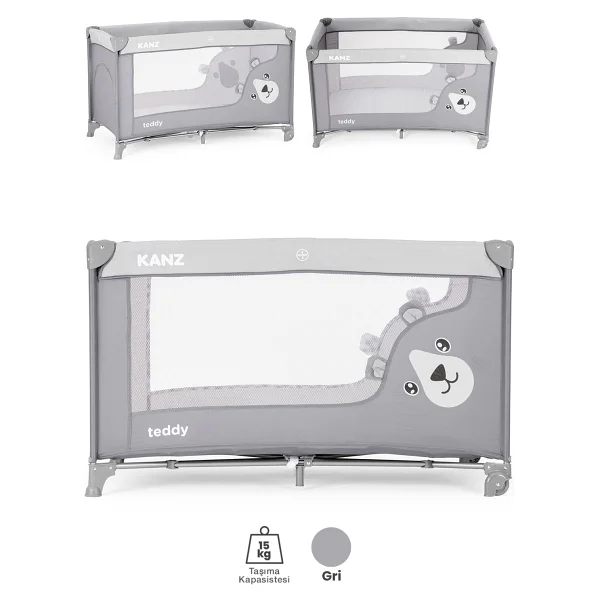 Kanz Teddy 60x120 Cm Oyun Parkı Ve Park Yatak - Görsel 5