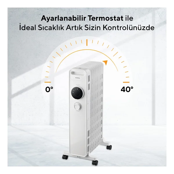 Kumtel Kum-1230s 11 Dilim 2300 W Beyaz Yağlı Radyatör - Görsel 9
