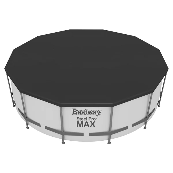 Bestway 58037 Fast Settm Havuz Örtüsü - 3,66 M Çaplı Yerüstü Havuzlar Için Siyah - Görsel 5