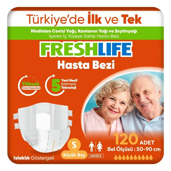 Freshlife Belbantlı Küçük Boy S 30'lu 4 Adet Hasta Bezi - Görsel 9