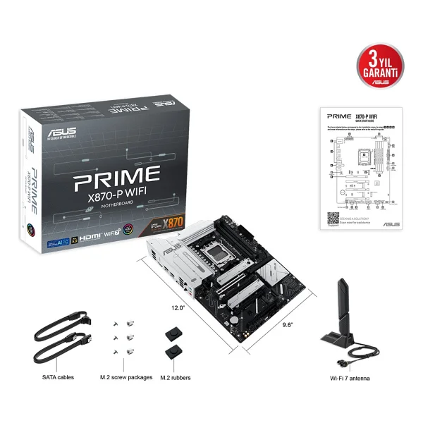 Asus Prime X870-P Wi-Fi AMD Am5 DDR5 Atx Anakart - Görsel 8