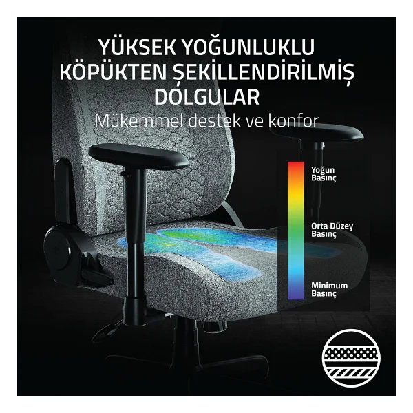 Razer İskur V2 X Açık Gri Oyuncu Koltuğu - Görsel 7