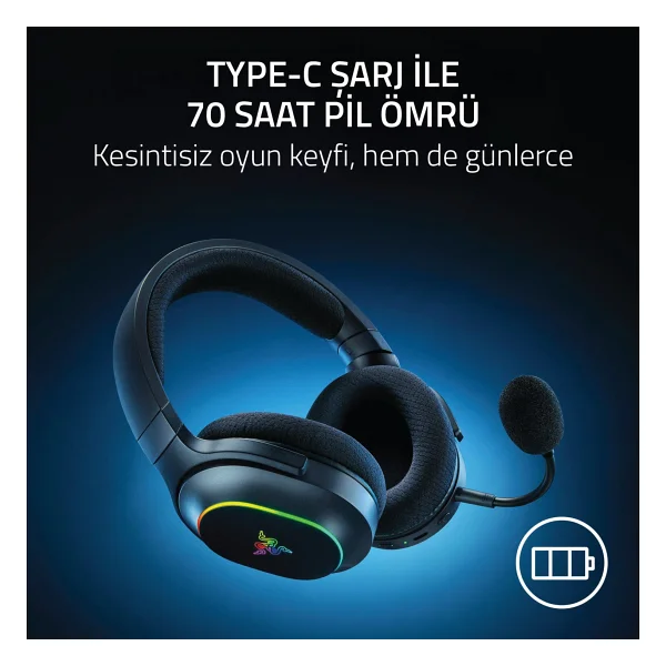 Razer Barracuda X Chroma RGB 7.1 Kablosuz Kulak Üstü Oyuncu Kulaklığı - Görsel 5