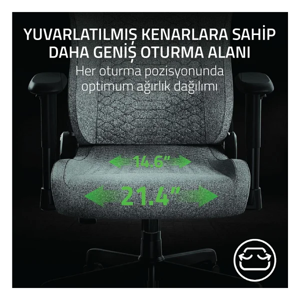 Razer İskur V2 X Açık Gri Oyuncu Koltuğu - Görsel 9