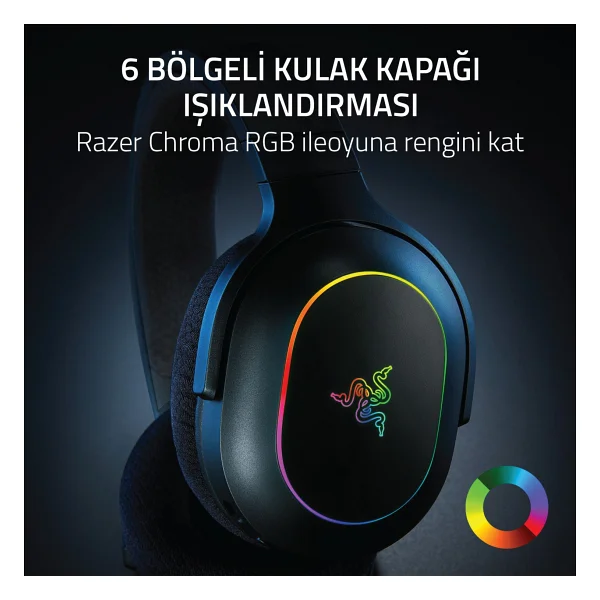 Razer Barracuda X Chroma RGB 7.1 Kablosuz Kulak Üstü Oyuncu Kulaklığı - Görsel 7