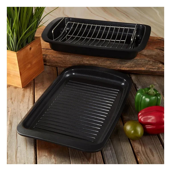 Berghoff Leo Graphite Çıkarılabilir Raflı 42x28 Cm Izgara Güveç - Görsel 4