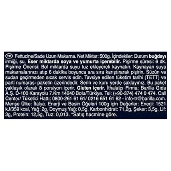 Barilla Fettucine Makarna 500 Gr - Görsel 5
