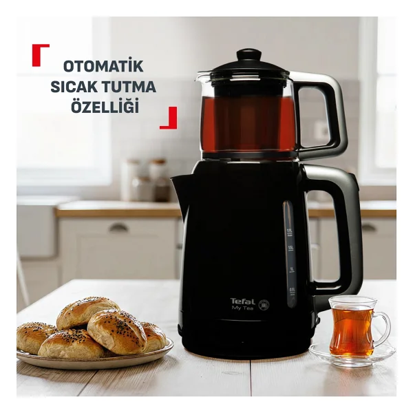 Tefal My Tea Siyah 1500 W Cam Demlikli Çay Makinesi - Görsel 8