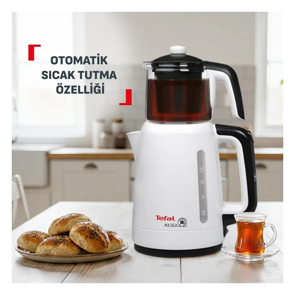 Tefal My Tea Beyaz 1500 W Cam Demlikli Çay Makinesi - Görsel 9