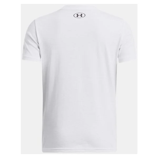 Under Armour Sportstyle Lc 1389962-100 Beyaz Kısa Kollu Bisiklet Yaka Çocuk Tişört - Görsel 4