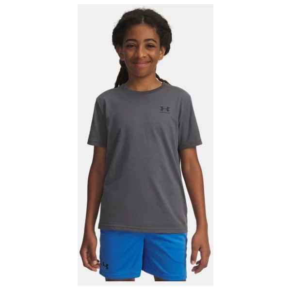 Under Armour Sportstyle Lc 1389962-100 Beyaz Kısa Kollu Bisiklet Yaka Çocuk Tişört - Görsel 7