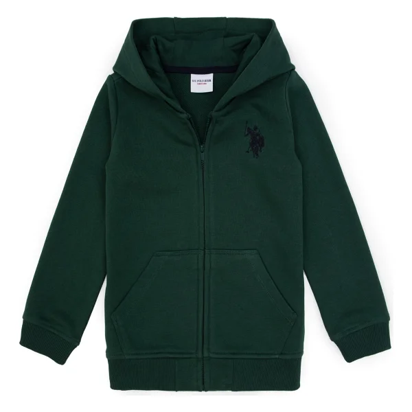 U.S. Polo Assn 50316706-Vr081 Kapüşonlu Tam Fermuarlı Antrasit Çocuk Sweatshirt - Görsel 7