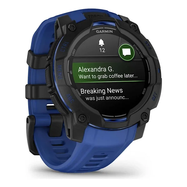Garmin Instinct 3 45mm AMOLED Siyah-Mavi Akıllı Saat - Görsel 9