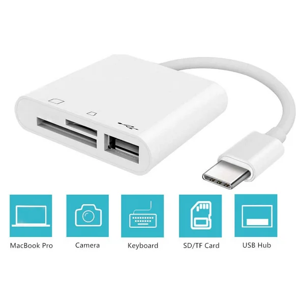 Anunnaki USB Type-C 3in1 Micro Sd Tf Hafıza Kartı Okuyucu 3 İn 1 USB C USB Kamera MacBook Matebook - Görsel 8