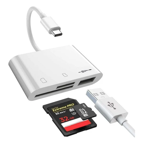 Anunnaki USB Type-C 3in1 Micro Sd Tf Hafıza Kartı Okuyucu 3 İn 1 USB C USB Kamera MacBook Matebook - Görsel 2