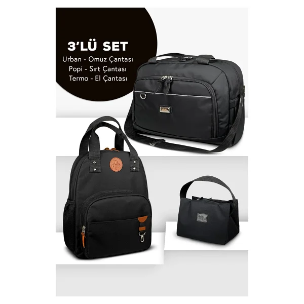 Stylo 3'lü Set Bej Bebek Bakım Çantası - Görsel 7