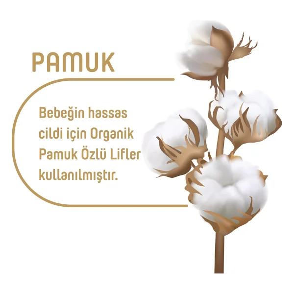 Pure Baby Organik Pamuklu 90 Yaprak 12'li Paket Islak Havlu - Görsel 3